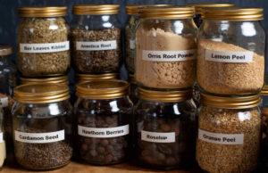 Making Gin - seeds and spices